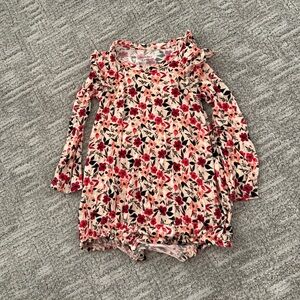 Posh Peanut Floral Bodysuit - Pink and Black